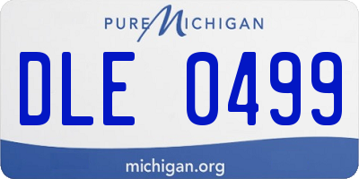 MI license plate DLE0499