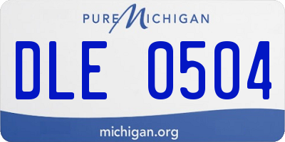 MI license plate DLE0504