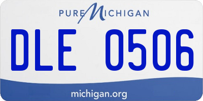 MI license plate DLE0506