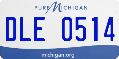 MI license plate DLE0514