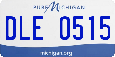 MI license plate DLE0515