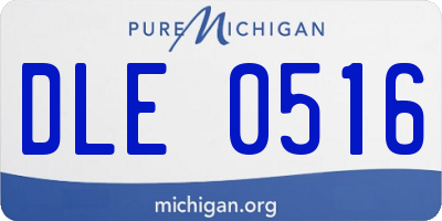 MI license plate DLE0516