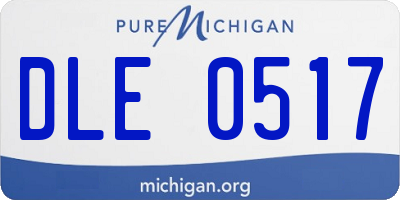 MI license plate DLE0517
