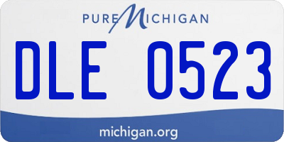MI license plate DLE0523