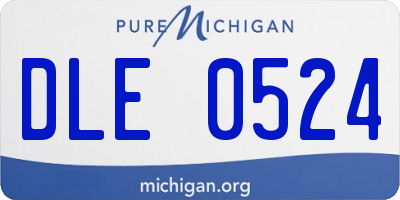MI license plate DLE0524