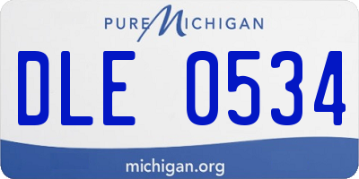 MI license plate DLE0534