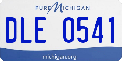 MI license plate DLE0541