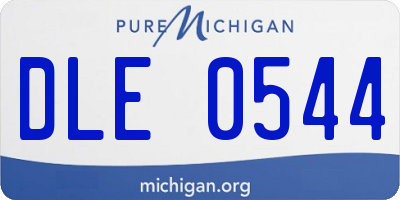 MI license plate DLE0544