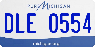 MI license plate DLE0554