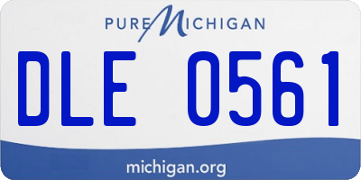 MI license plate DLE0561
