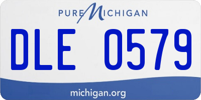 MI license plate DLE0579