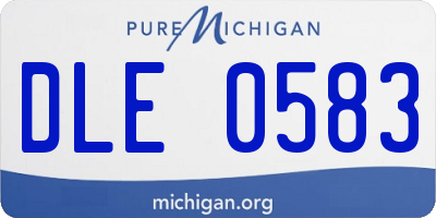 MI license plate DLE0583