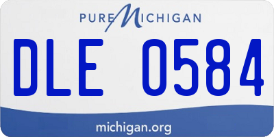 MI license plate DLE0584
