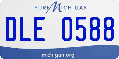 MI license plate DLE0588