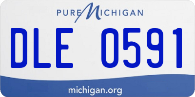 MI license plate DLE0591
