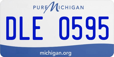 MI license plate DLE0595