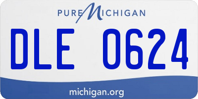 MI license plate DLE0624