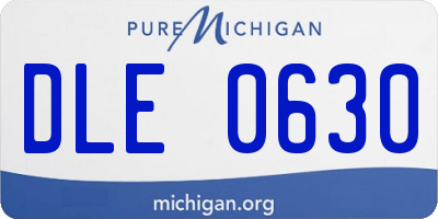 MI license plate DLE0630