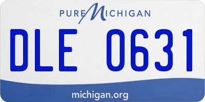 MI license plate DLE0631