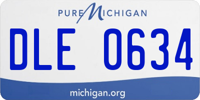 MI license plate DLE0634