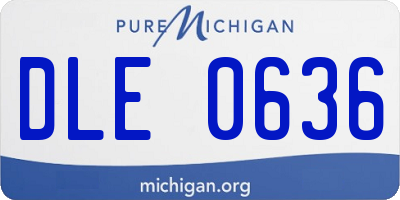 MI license plate DLE0636