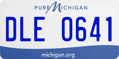 MI license plate DLE0641