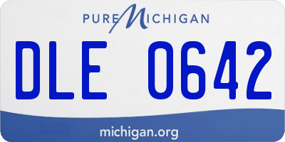 MI license plate DLE0642