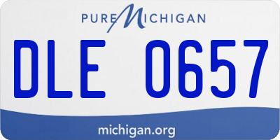 MI license plate DLE0657