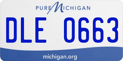 MI license plate DLE0663