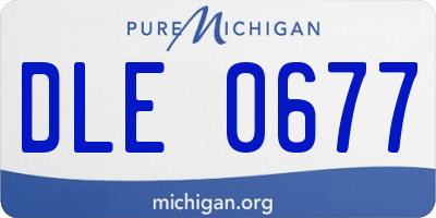 MI license plate DLE0677