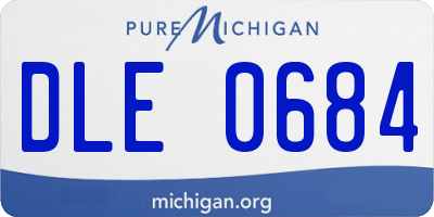 MI license plate DLE0684