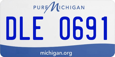 MI license plate DLE0691