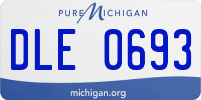 MI license plate DLE0693