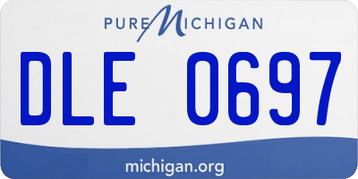 MI license plate DLE0697
