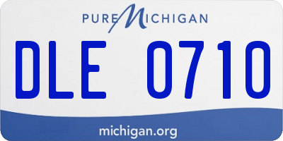 MI license plate DLE0710