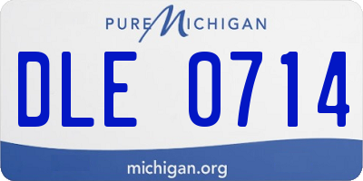 MI license plate DLE0714