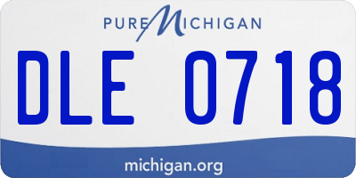 MI license plate DLE0718