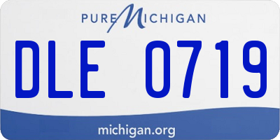 MI license plate DLE0719
