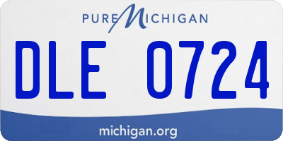 MI license plate DLE0724