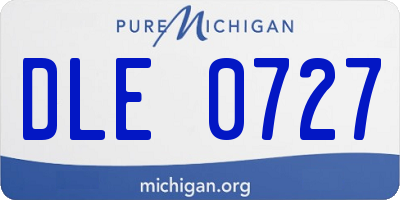 MI license plate DLE0727
