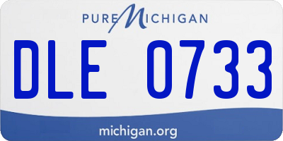 MI license plate DLE0733