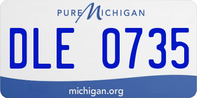 MI license plate DLE0735