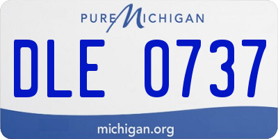 MI license plate DLE0737