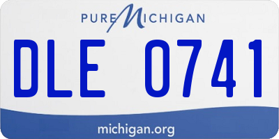 MI license plate DLE0741