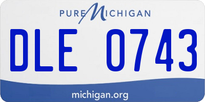 MI license plate DLE0743