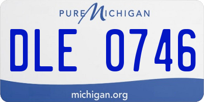 MI license plate DLE0746