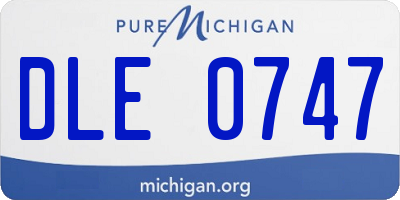 MI license plate DLE0747