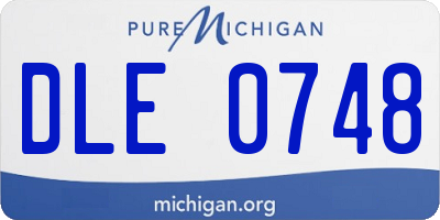 MI license plate DLE0748
