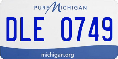 MI license plate DLE0749