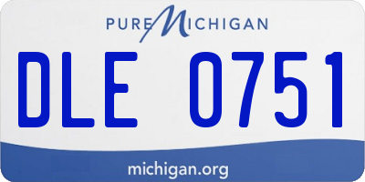 MI license plate DLE0751